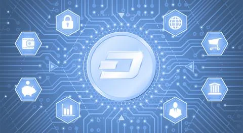 Dash Crypto-Currency Stock-Illustration