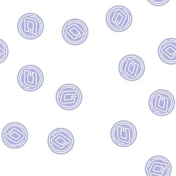 Dash cryptocurrency glyph seamless pattern Stock Illustration