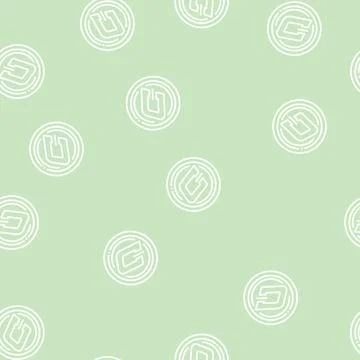 Dash cryptocurrency line seamless pattern Stock Illustration