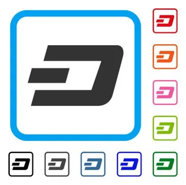 Dash Currency Framed Icon Illustrazione stock