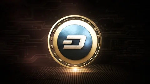 Dash - DASH - 3D Cryptocurrency Coin Loop Vidéo 113083186