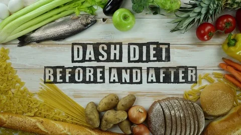 Dash diet before and after stop motion Stock Footage 85370227