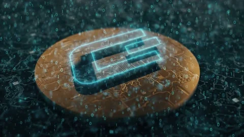 Dash Digital Cryptocurrency 4K Stock Footage 145838230