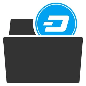 Dash Folder Flat Vector Icon Illustrazione stock