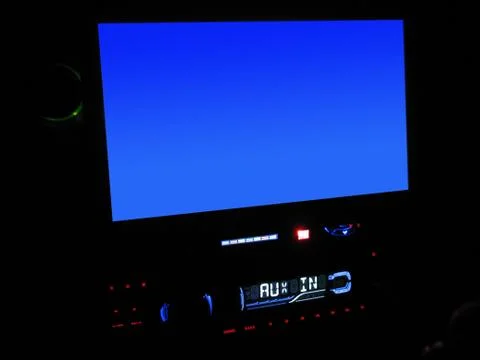 In-Dash LCD Screen Close-Up Stock Photos