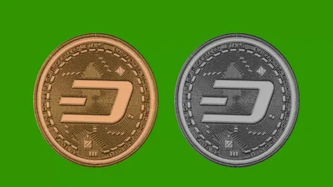 DASH metal coin Stock Footage 97141609