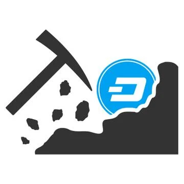Dash Mining Hammer Flat Vector Icon Illustrazione stock