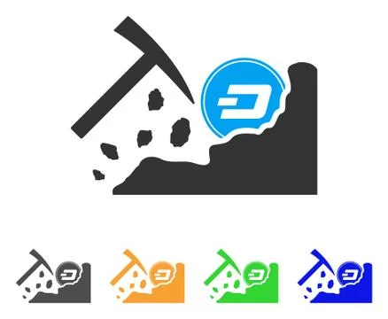 Dash Mining Hammer Vector Icon Illustrazione stock