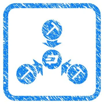 Dash Mining Pool Framed Stamp Illustrazione stock