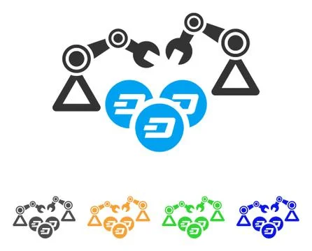 Dash Mining Robotics Vector Icon Illustrazione stock