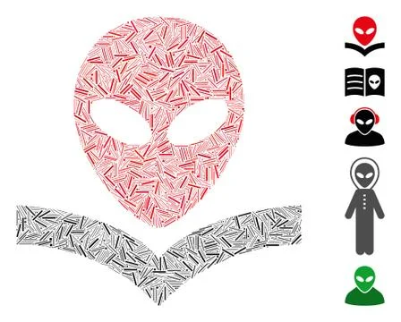 Dash Mosaic Alien Knowledge Book Icon 스톡 일러스트