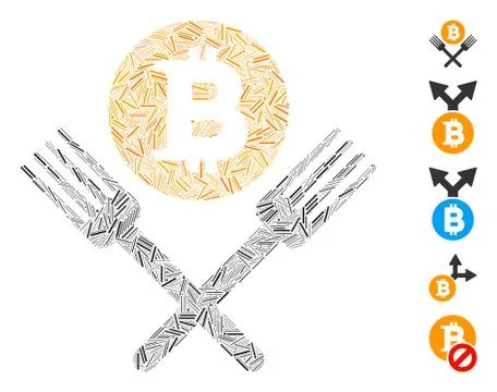 Dash Mosaic Bitcoin Forks Icon イラスト素材