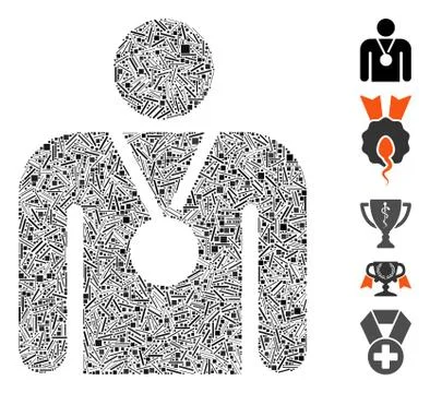 Dash Mosaic Champion Illustrazione stock