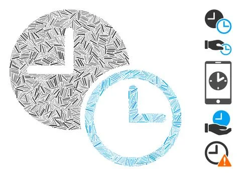 Dash Mosaic Clocks Stockillustratie
