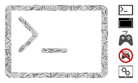 Dash Mosaic Coding Console Icon Stock Illustration