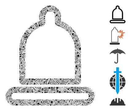 Dash Mosaic Condom Stock-Illustration