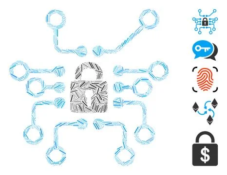 Dash Mosaic Cryptography Stock Illustration
