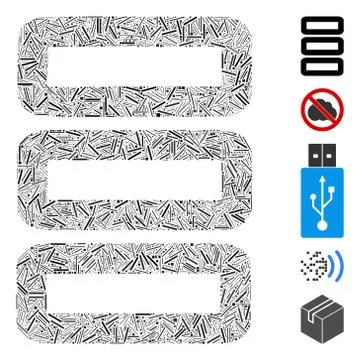 Dash Mosaic Database Icon 스톡 일러스트