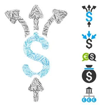 Dash Mosaic Divide Payments Illustrazione stock