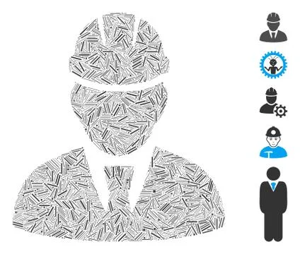 Dash Mosaic Engineer Stock Illustration