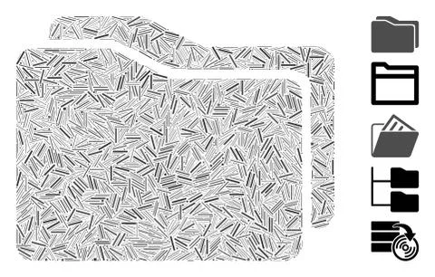 Dash Mosaic Folders Stock Illustration