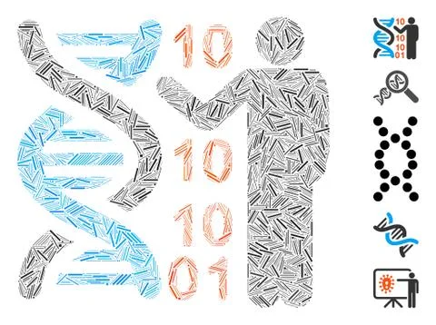 Dash Mosaic Genetics Lecture Icon 스톡 일러스트