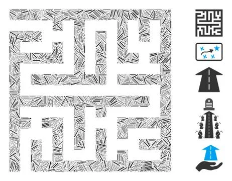 Dash Mosaic Maze Icon イラスト素材