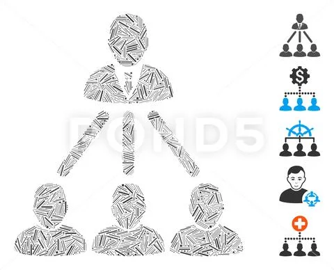 Dash Mosaic People Organization Structure Icon ~ Clip Art #126674391