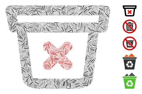 Dash Mosaic Remove Data Icon Stock Illustration