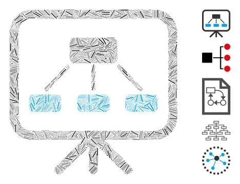 Dash Mosaic Scheme Demonstration Screen Illustrazione stock