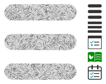 Dash Mosaic Stack Icon Illustrazione stock