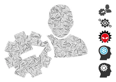 Dash Mosaic User Integration API Gear Illustrazione stock