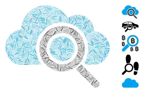 Dash Mosaic View Cloud Illustrazione stock