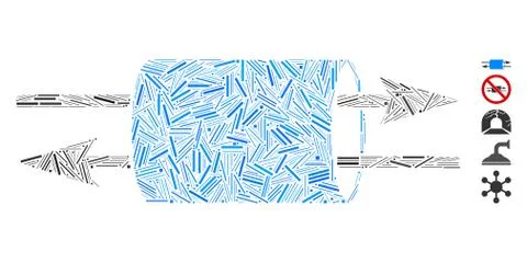 Dash Mosaic VPN Pipe Icon Illustrazione stock