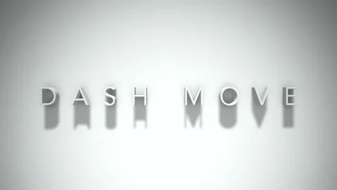 Dash move 3D title animation with shadows on a white background 스톡 동영상 297467501