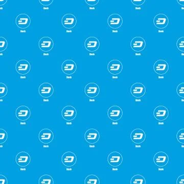 Dash pattern vector seamless blue Stock Illustration