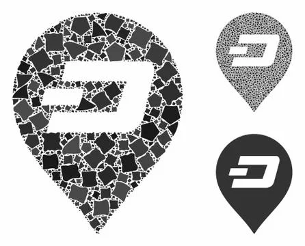 Dash pin Composition Icon of Tuberous Elements Illustrazione stock