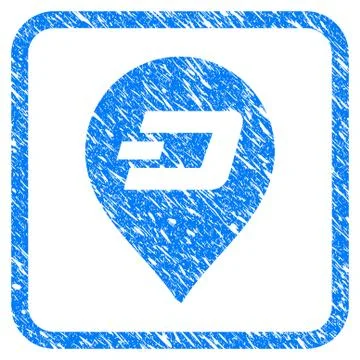 Dash Pin Framed Stamp Illustrazione stock