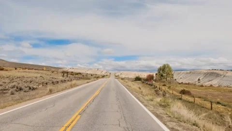 Dash POV autumn mountain drive Stock Footage 290462253