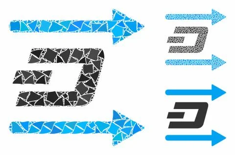 Dash send arrows Composition Icon of Abrupt Elements 스톡 일러스트