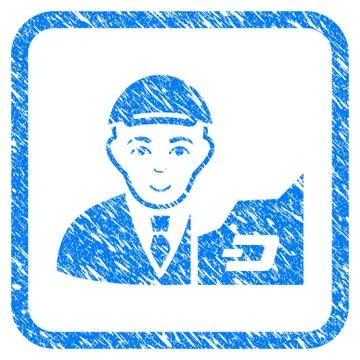 Dash Trader Framed Stamp Illustrazione stock