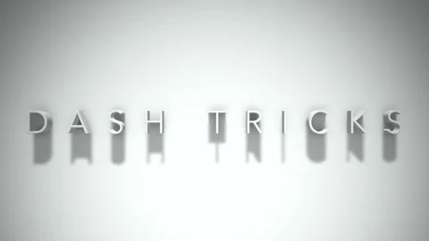Dash tricks 3D title animation with shadows on a white background Vídeos de archivo 297571219