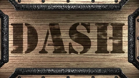 Dash on wooden stamp Stock Footage 8764352
