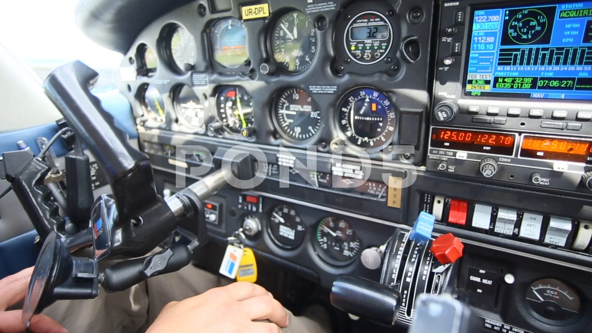 Dashboard In The Aircraft, Pilot's Steer... | Stock Video | Pond5