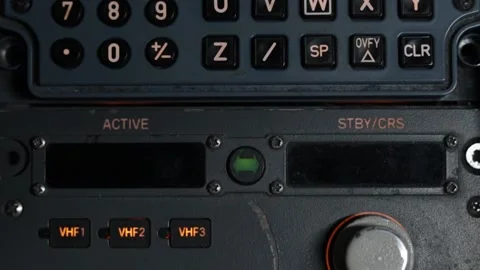 Dashboard in an airplane, close-up Video stock 224026104
