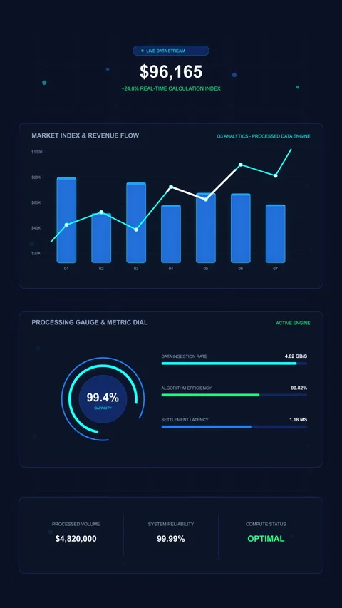 Dashboard analytics charts data finance graph loop Video stock 346542701