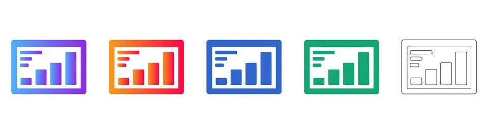 Dashboard Analytics Icons Collection イラスト素材