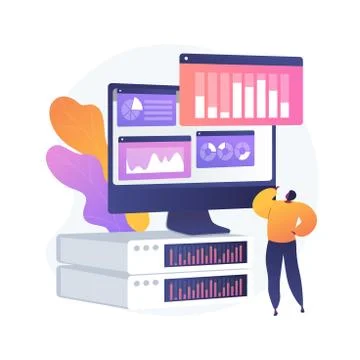 Dashboard analytics vector concept metaphor Stock Illustration