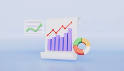 Dashboard and Business report chart, growth business success, Bars chart Stock Illustration