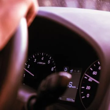 Dashboard and speedometer in the car Stock Photos